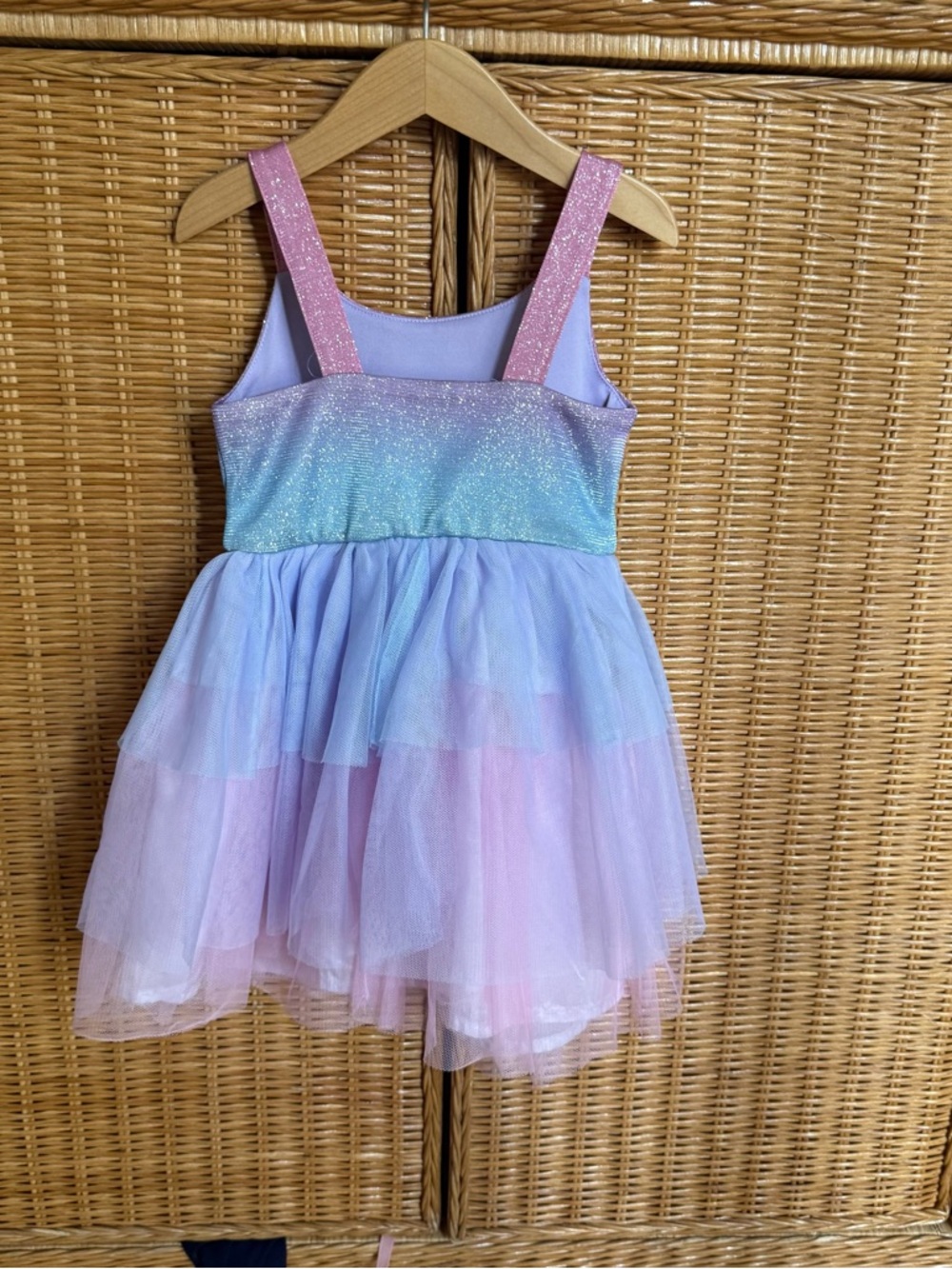 Zunie Sparkle Ombre Tulle Dress in Pink & Blue - Picture 5 of 6